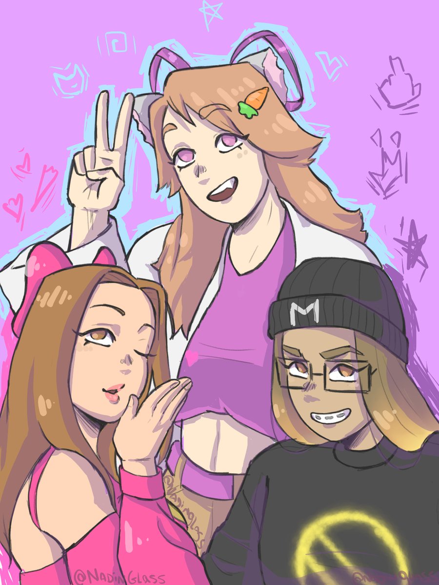 GlassNadin's tweet photo. Tres chicas con apariencias lindas, pero que si quieren te clavan un puñal.

#qsmp #alondrissa #molly #tina https://t.co/swYdRUWM8e