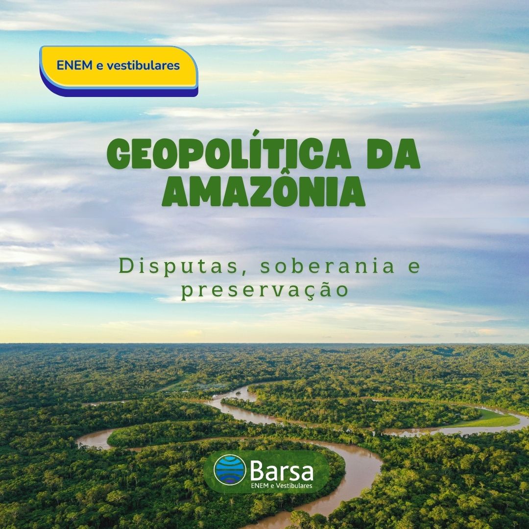 Barsa_ofc's tweet photo. A Amazônia vai além da biodiversidade: envolve disputas políticas, interesses econômicos e debates globais. Entender esse cenário é essencial para provas e para a análise crítica do mundo atual.
#Enem2026 #Geopolítica #Amazônia #BarsaNaRede #Vestibulares https://t.co/u6kvdlM4dc