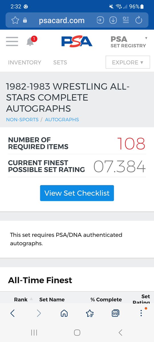 Well, well, well. The entire 108 cards of 1982-3 Autographed Wrestling All Stars are now live on the <a href="/PSAcard/">PSAcard</a> set registry.  Come join the fun with the Wrestling Card King.   Don't hide.   <a href="/CardPurchaser/">Card Purchaser</a>