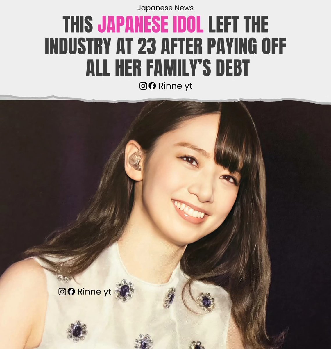 Rinne_yt's tweet photo. Most people become idols for the spotlight, but Nanami Hashimoto did it for her family.

After growing up in a home where the water and electricity were often cut off due to unpaid bills, Nanami joined Nogizaka46 with one goal: to clear her family’s debt and pay for her brother’s education.

At age 23, the moment her brother graduated and the final debt was paid, she did the unthinkable. She walked away from fame at the absolute height of her career, retiring from the entertainment industry to live as an "ordinary person".