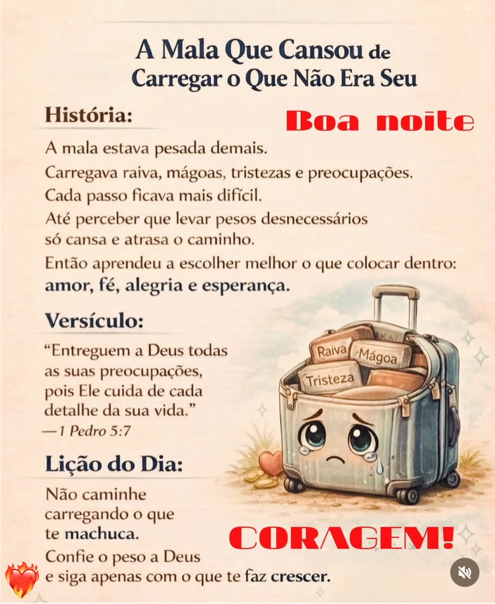 Amados 
SEMANA “PERDOAR SEMPRE, conviver nem sempre “
Para SAÚDE ❤️‍🩹 MENTAL, EMOCIONAL E ESPIRITUAL 
São Paulo adverte ‼️ 
1 Coríntios 15,33 :”Não vos deixeis enganar: Más companhias corrompem bons costumes.”
AMANHÃ ao vivo, às 8 horas da
manhã, pela RÁDIO no programa
MOMENTO DE