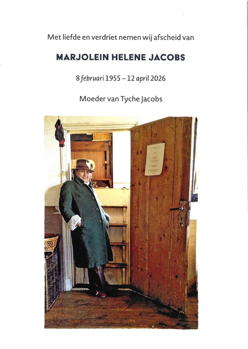 Afgelopen weekend is een bijzondere vrouw overleden.

<a href="/jacobsmarjolein/">marjolein jacobs</a>

De eerste conductrice van Utrecht, een pionier, en lange tijd bewoonster van 't spoorhuisje aan de Koningsweg langs de Maliebaanlijn in Utrecht.

Daarnaast was Marjolein mijn pleegmoeder. 

Meer info? DM maar