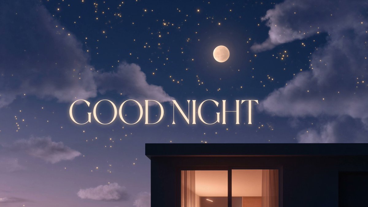 PromptSin's tweet image. Good night 🌌
Let the day fade softly behind you and welcome the calm of the night. 
#GoodNight #Moonlight