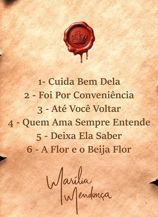 detailsmendonca's tweet photo. LANÇAMENTO! A equipe de Marília Mendonça acaba de anunciar “Manuscritos – Capítulo 1”, com lançamento marcado para o dia 22 de abril e 6 faixas inéditas. https://t.co/wdefh5cuOE