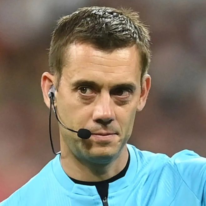 Barcaxtr's tweet photo. 🚨🎙 | OPINIONS:

István Kovács set the tone against FC Barcelona by ignoring a clear penalty from Pubill and failing to show obvious yellow and red cards, and Clément Turpin completed it by overlooking a blatant penalty on Olmo and a kick from Musso on Fermín López. UEFA is a mafia. #FCBarcelona @ChampionsLeague 👀