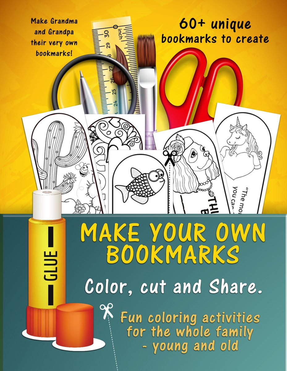 PattiRoberts7's tweet image. 60+ Bookmarks to Color &amp;amp; Cut — with quotes from children’s books + blanks to write your own! Perfect for laminating, gifting, &amp;amp; family fun. Boost fine motor skills while creating keepsakes ✂️ #ColoringBook #Bookmarks amzn.to/3USd3p0