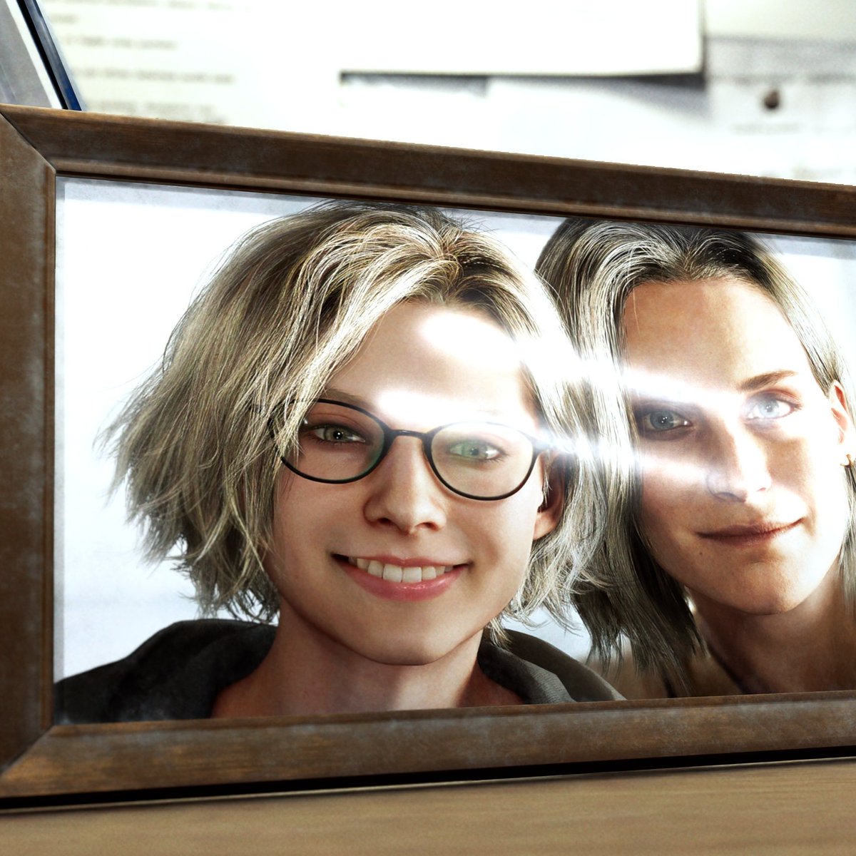 NeonSlice's tweet image. This is what Grace Ashcroft's real smile looks like compared to the photo that you get after you complete the game. It looks like a "FaceApp" smile 💀😅

#REBHFun #ResidentEvilRequiem #RE9