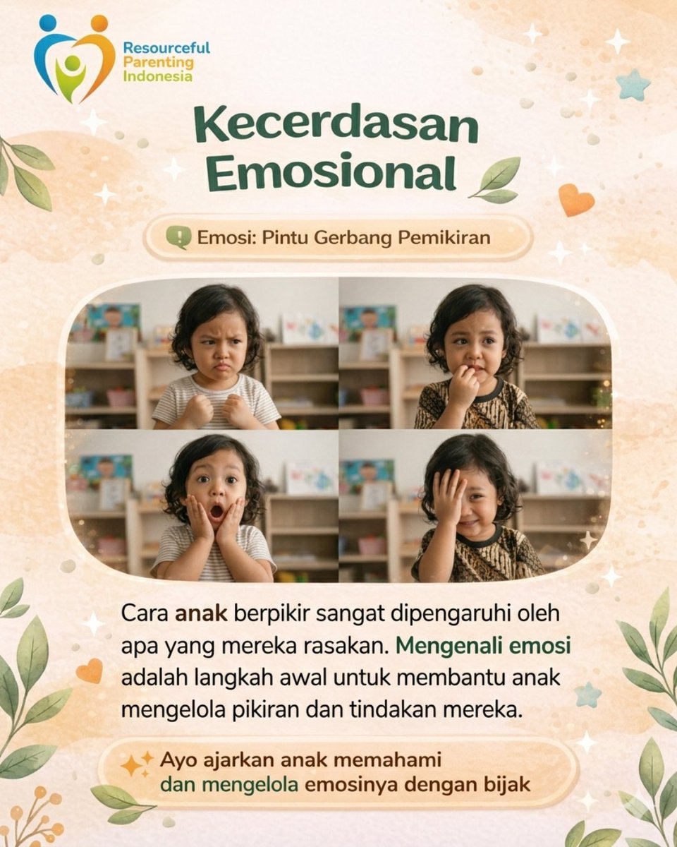 parenting_rpi's tweet image. Peran kita bukan "mengisi" kepala anak, tapi "mendampingi" proses mereka tumbuh. 🌱
Dari scaffolding hingga metakognisi, dukungan kita adalah pijakan terbaik bagi fondasi berpikir mereka. Mari berikan ruang aman untuk mereka bereksplorasi setiap hari. #ParentingTips #EdukasiAnak