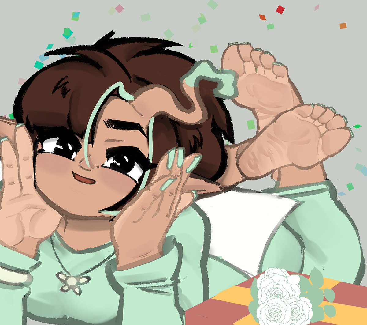 bluejin718's tweet photo. HBD to my oc maysie! special drawing of her later on 🧚‍♀️💚 https://t.co/QDm9pLXSfJ