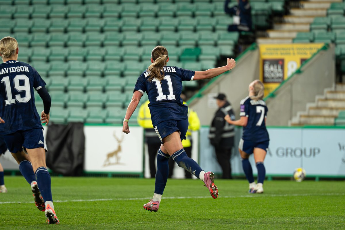 HibernianWomen's tweet photo. 👊 @KathleenMcGove1 with her sixth goal in seven caps for Scotland!

📸 @BenS_Media / @RubyAdamPhoto https://t.co/lY80tuVRIZ