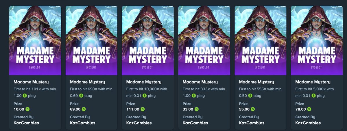 We just dropped new challenges for our new slot Madame Mystery - who’s gonna be the first to hit them?

 <a href="/Stake/">Stake.com</a> <a href="/StakeUsa/">Stake.US</a>