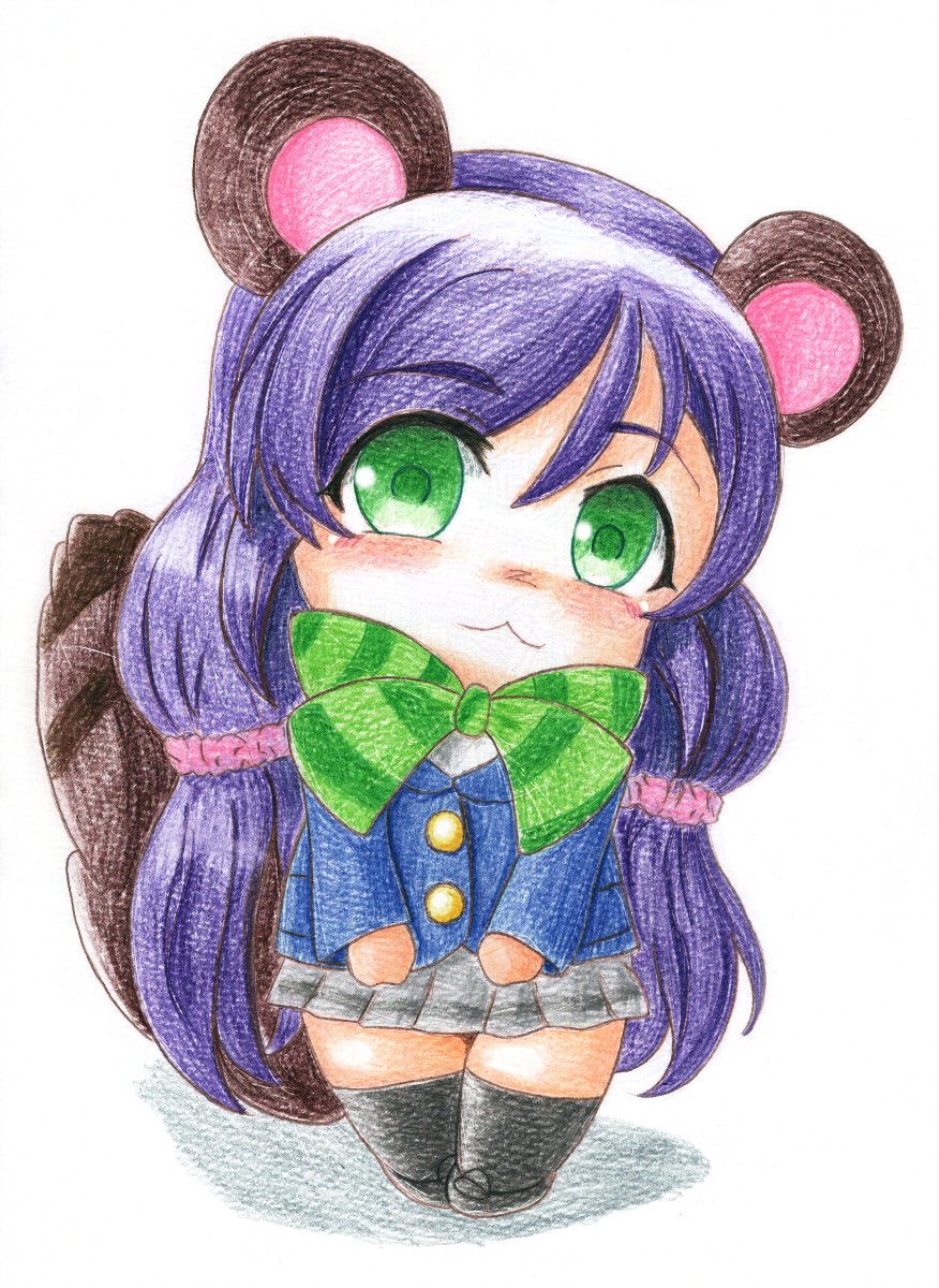 #スクフェスの日 
#過去絵 
今日はスクフェスの日ということでね、絵里ち と のんたん をね ←うん、キツネーチカと のんたぬ だな 