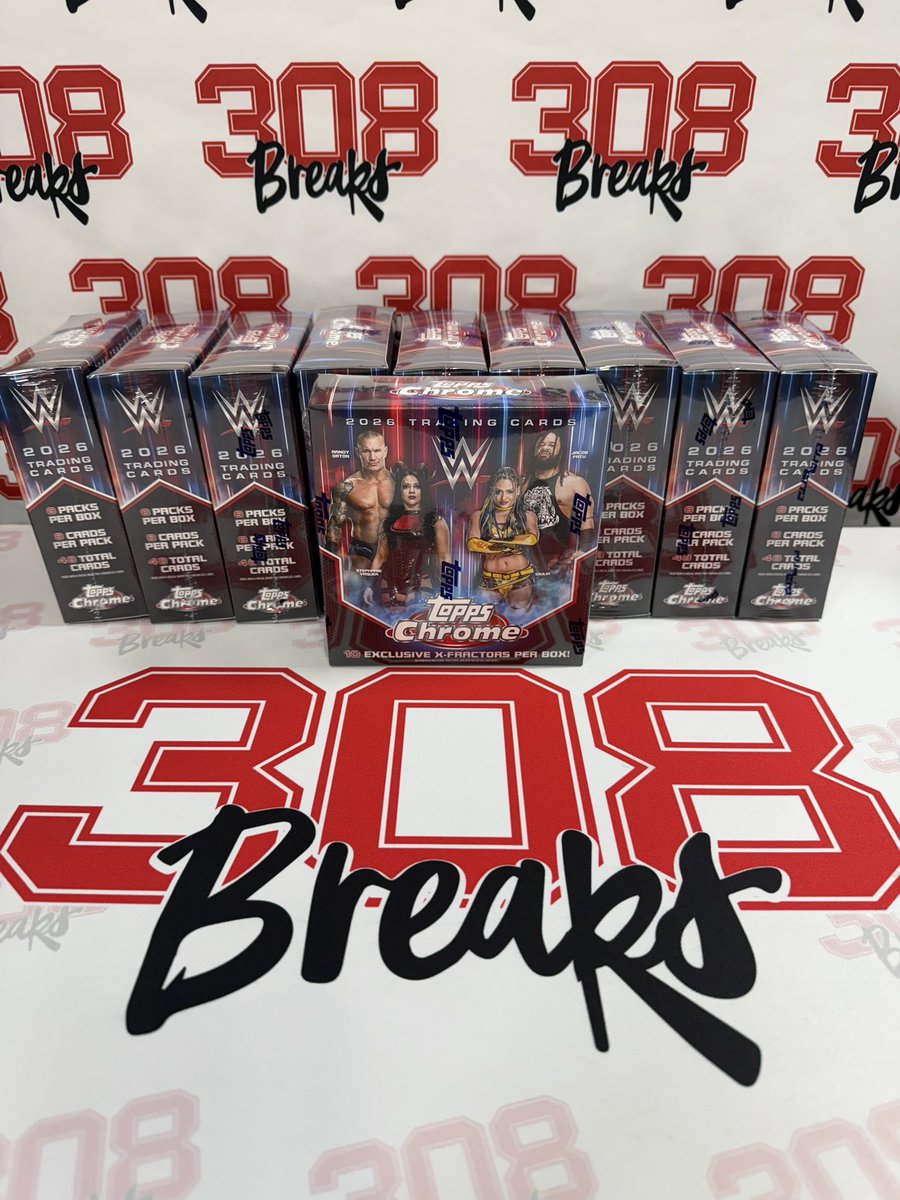 cruzerrr308's tweet photo. 🔟 spots left 

2026 Topps Chrome WWE 

🔟 Mega Box Break
100 X-fractors
Chasing numbered , autos and inserts including GPK &amp; Helix 

$38 per RANDOM letter (22 spots total)
RTs 🔁 appreciated 🤝🏽
#wwetoppschrome https://t.co/EVlEej4Du0