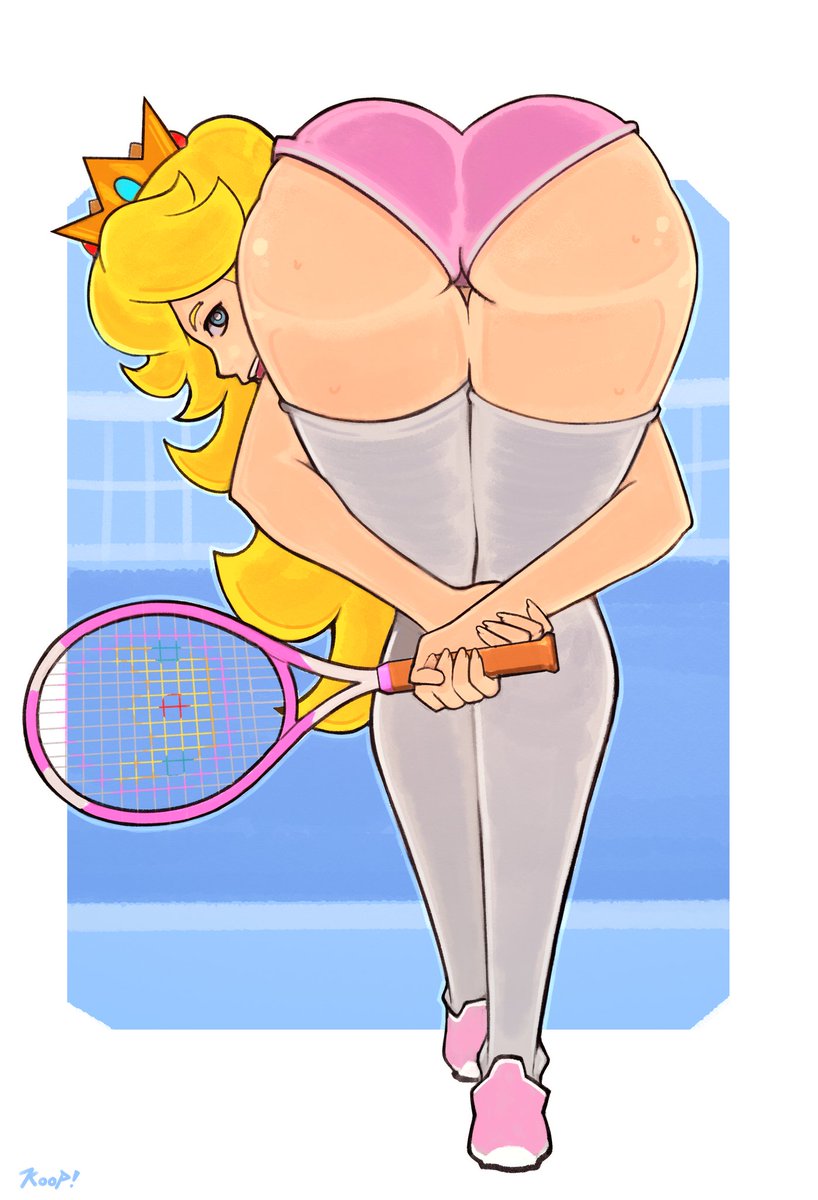 Peach needs a tennis partner, are you tough enough?  🍑
(she will NOT hold back)