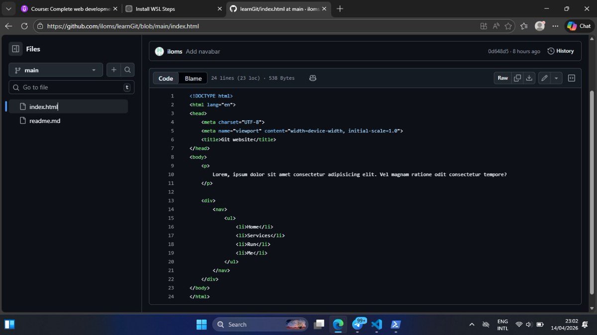 IlomsTech19's tweet image. 🦖
Day 3 of learning Git 
So today I learned about git rebase and why it is important and we shouldn't be scared of it, also I pushed my first project to GitHub 🏆 it was so exciting to do, setting the GitHub acc. gave me a lot of headache but we move 🔫🔫
2/300
#LearnInPublic
