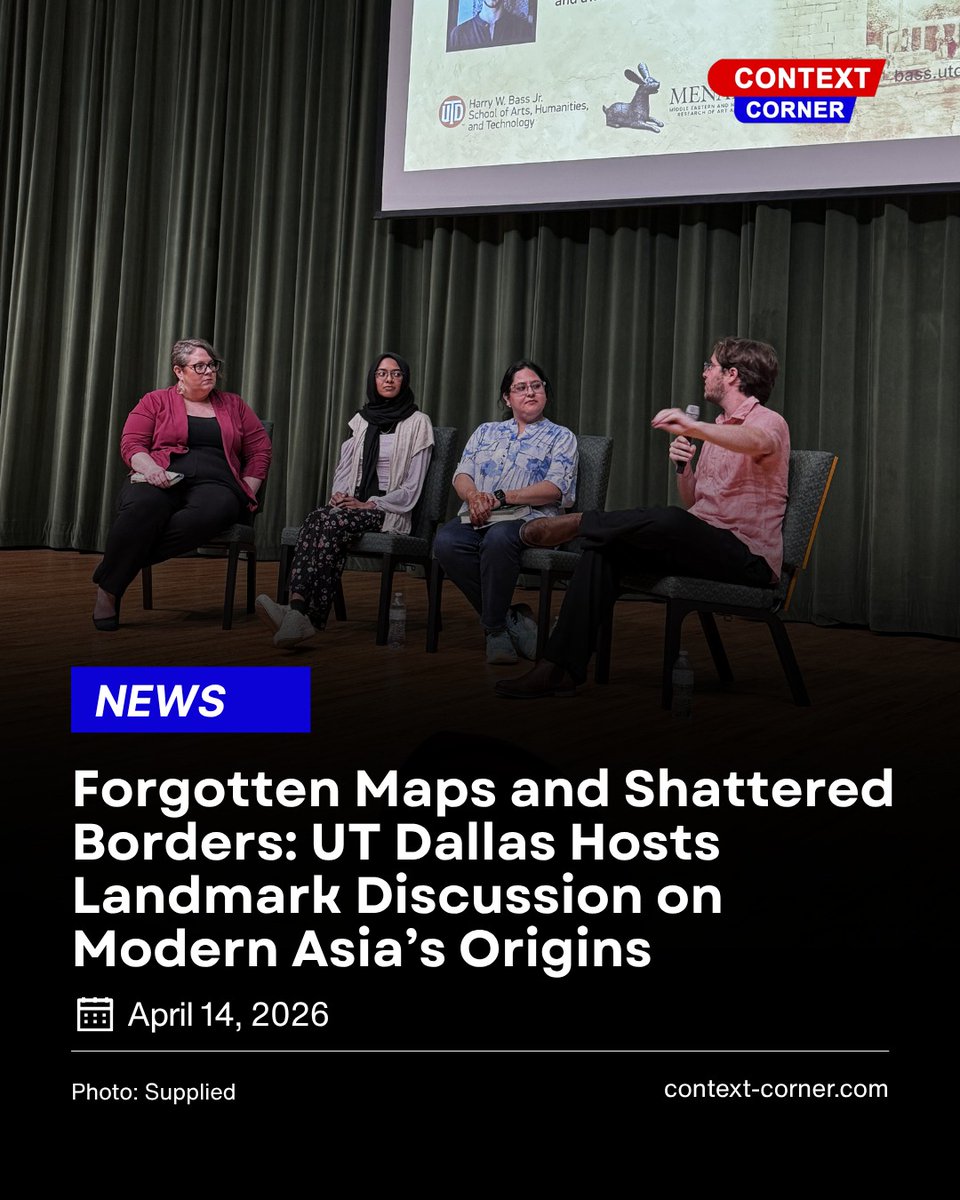 ContextC56659's tweet image. UT Dallas hosted a panel with historian Sam Dalrymple exploring the British Indian Empire, partition history, and how modern Asian borders shaped identity and diaspora communities. #UTDallas #History #SouthAsia

Read Full Article: context-corner.com/analysis/forgo…