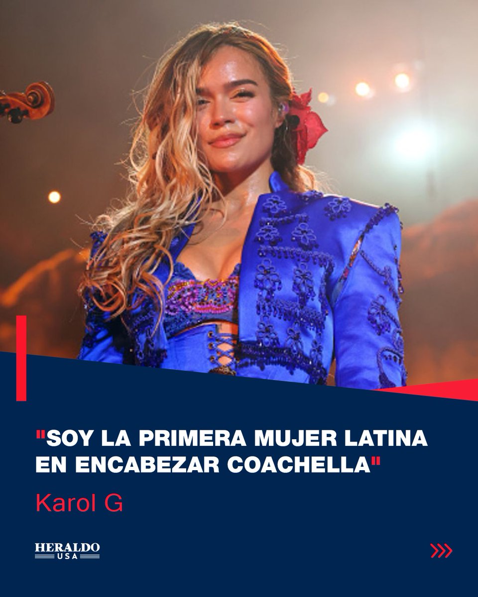 heraldousa's tweet image. #OMG | 🎶 ¡Orgullo latino! Karol G envió un poderoso mensaje a toda la comunidad latina en Estados Unidos durante su presentación en Coachella.