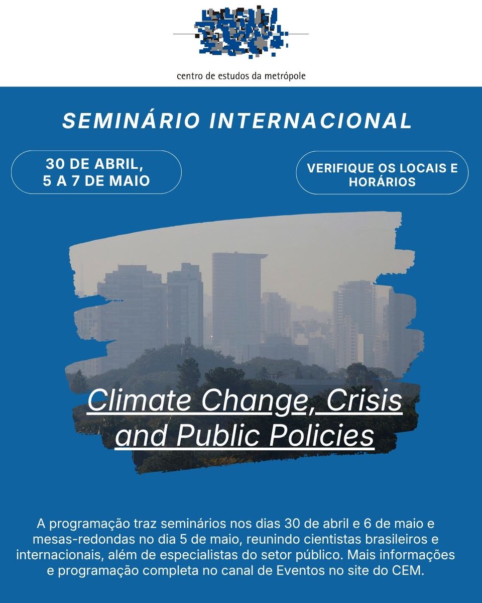 CEM-Centro de Estudos da Metropóle tweet media