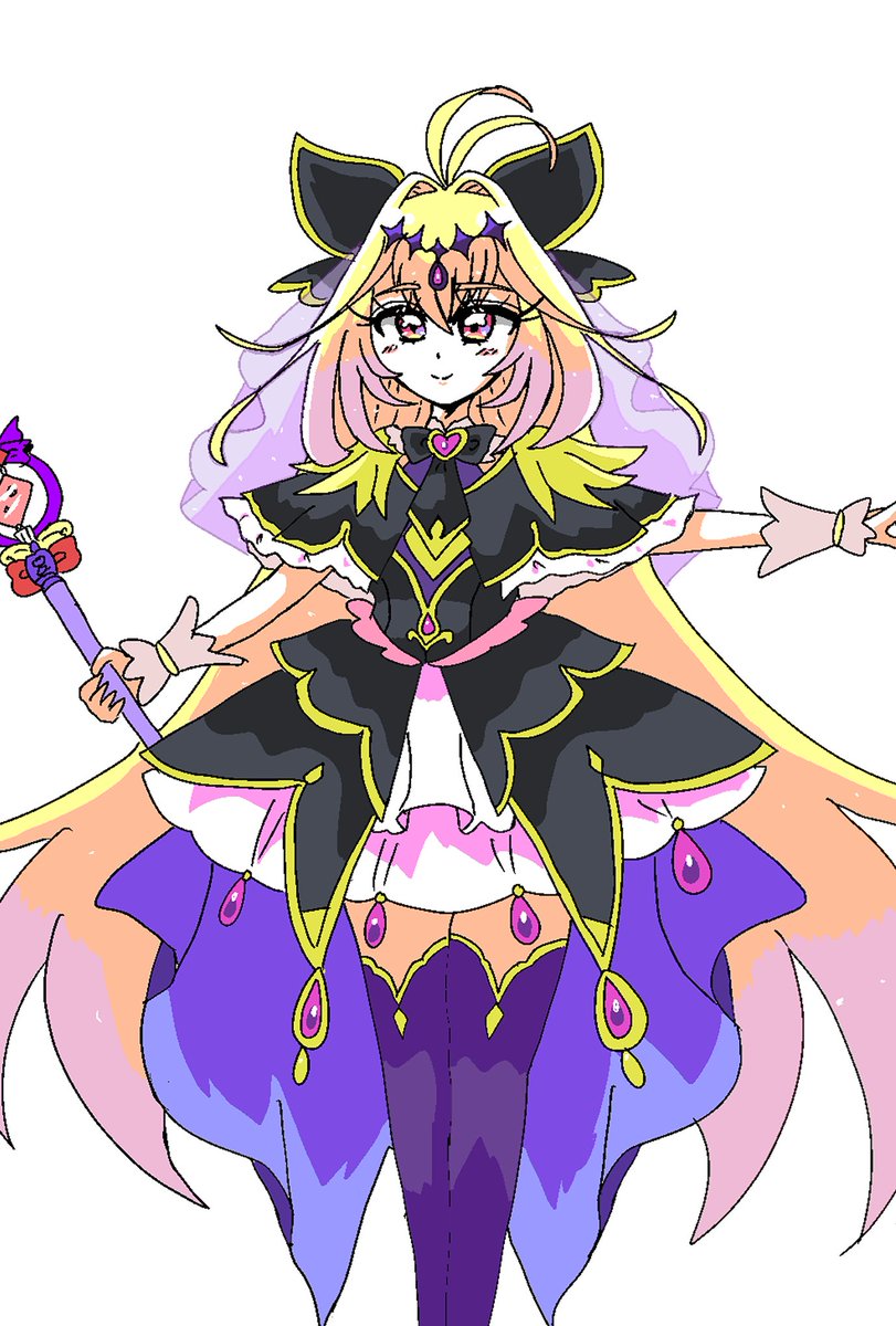 「朝からキュアアルカナシャドウさん描いてました 初描きです 文字無しもありますゆえ」|拿瓦彩矢@次は名華祭のイラスト