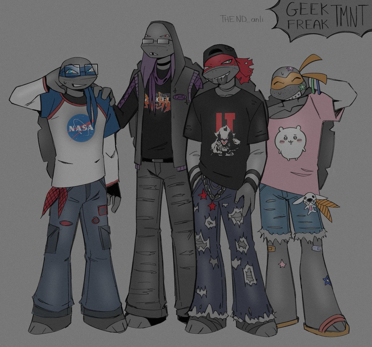 I came up with an AU with turtles:Р