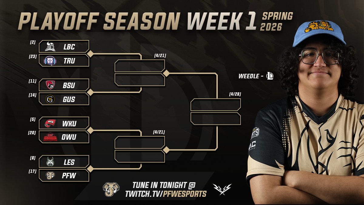 pfwesports's tweet photo. Day 2 of @NACEsports playoffs also brings us League of Legends at 8:00Pm EST! Make sure to stay tuned in after Rocket League as we were seeded to compete against Lesley University Lynx's! #GoDons https://t.co/rCW523lUB6