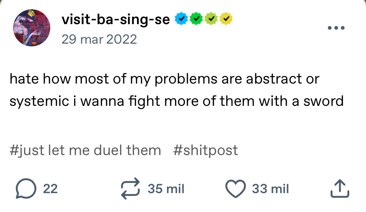 la gente acá le tira mucho hate a tumblr para ser que el 80% los hit tweets que reciclan cada 2 meses son robados de ahí …