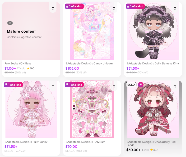 bwnilly's tweet image. all available adoptables + my paws base are 30% off on my vgen shop for a week !!
.
♡+⟳ are very appreciated