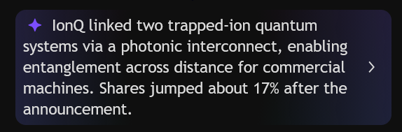 VictorZubarev's tweet photo. $IONQ today, closes at 35.76 +6.00 on this news:
so I asked Grok to explain this discovery to me,
like I was a 10yrs old...the implications are profound!⚡️ https://t.co/kuM0B4zqG6