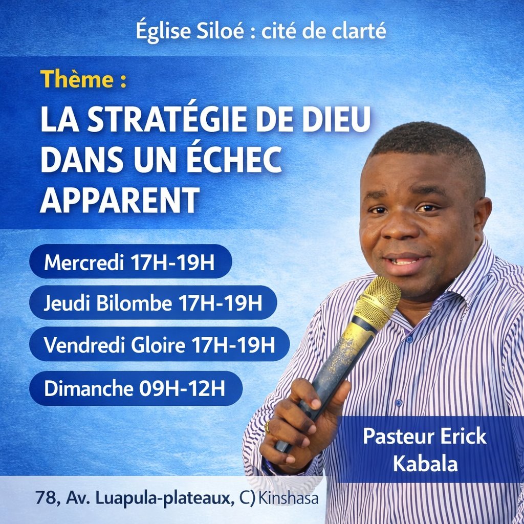 PastorErickK's tweet photo. #RESILIENCE2026
LA STRATÉGIE DE DIEU DANS UN ÉCHEC APPARENT https://t.co/Y0tr09qUTV