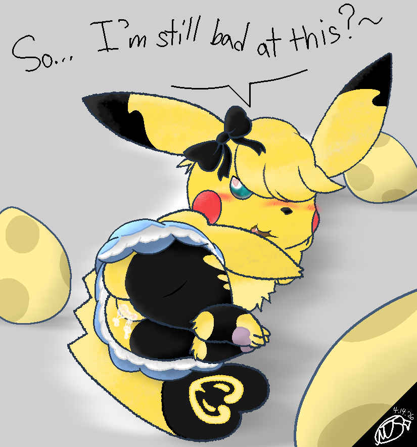 Positempo's tweet photo. @prof_pikachu Has a mom, and her name is Mary Ampari~ (Last name might change.)

She's pretty good at being a teaser, but she may need some pointers in the bed... Would you help her?~

#Pokemon #Pikachu #ocart #fanart #digitalart https://t.co/2yznObqY4b