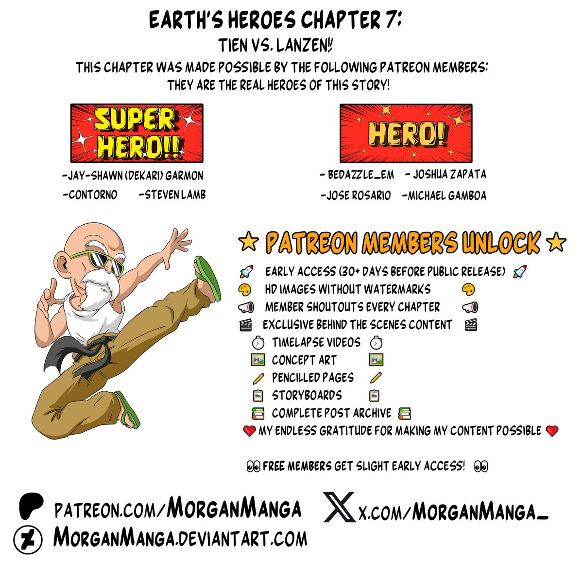 MorganManga_'s tweet photo. 🟠 Dragon Ball: Earth's Heroes Chapter 7 Pg. 30

📖 Check my Deviantart to read in gallery format!

⭐ Up to Chapter 8 Page 25+ on Patreon! Join for early access, hi-res images, and more!

👀 Free Patreon members get a bit of early access! 

👍 Follow repost, like

#Dragonball https://t.co/jQFCGsAplZ