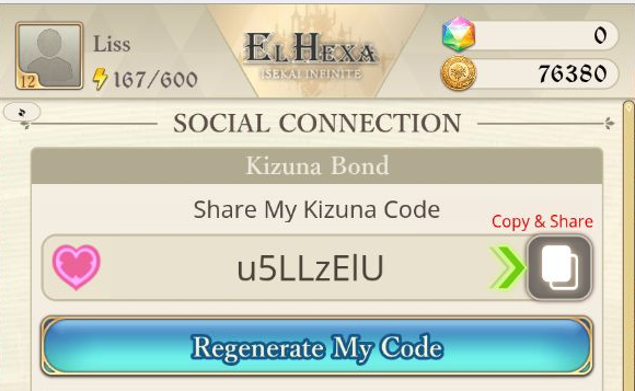 LissStern's tweet photo. My ElHexa::Isekai Infinite Kizuna Code:

u5LLzElU

Tap the Social tab in @el_hexa_io game, use the code to unlock benefits like Euclid’s Café, The Fae Treats Parlor and future rewards and airdrops https://t.co/HMg7mWLhSm