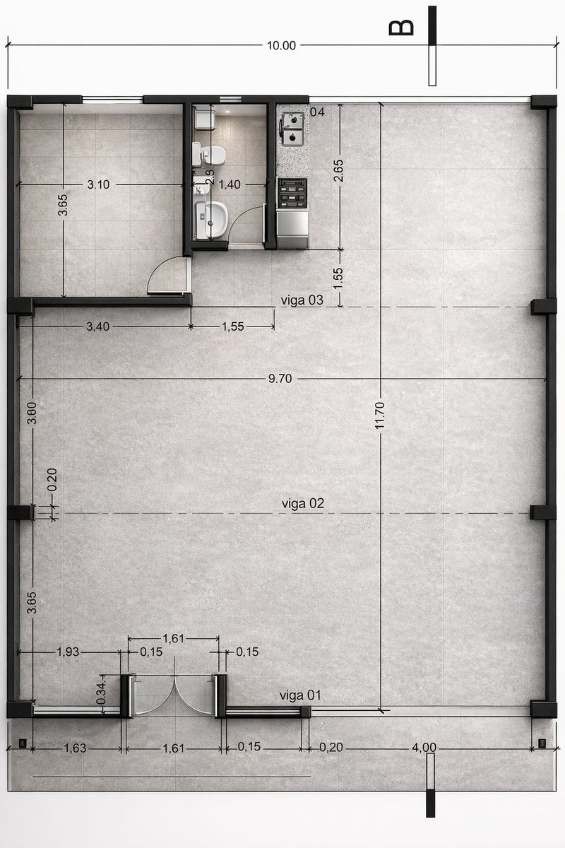 RECREOLISANDRO's tweet photo. Planta arquitectónica clara, compacta y funcional: 10,00 x 11,70 m.
Un esquema simple, con baño, office y un gran espacio libre capaz de adaptarse a múltiples usos.
La precisión en planta sigue siendo la base de toda buena obra.
#Arquitectura #PlantaArquitectonica #Diseño https://t.co/xyAKhrrlXP