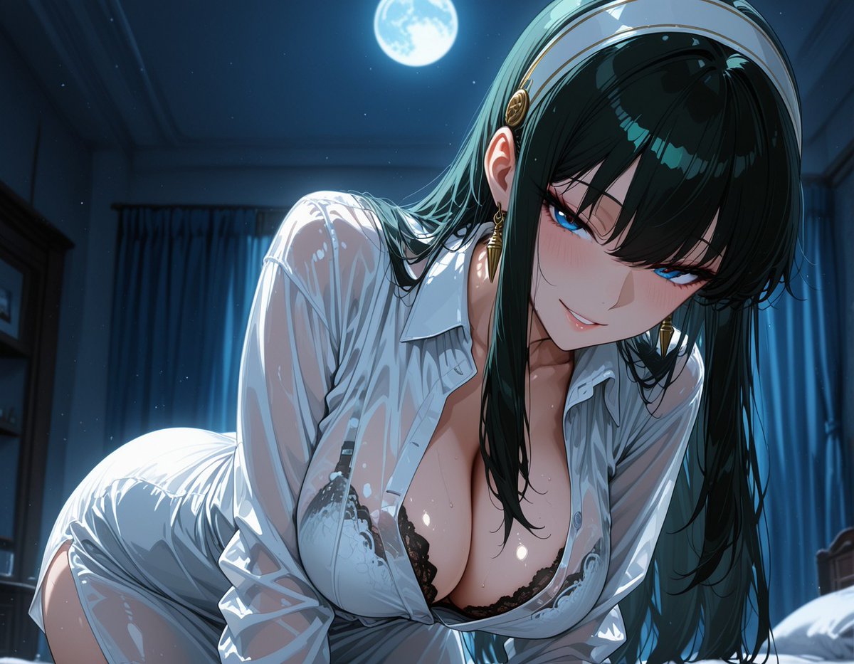 zeronwo7's tweet image. 月夜のベッドでくつろぐヨル
#YorBriar #ヨル・ブライア #SpyXFamily #AIArt
SFW illustration.