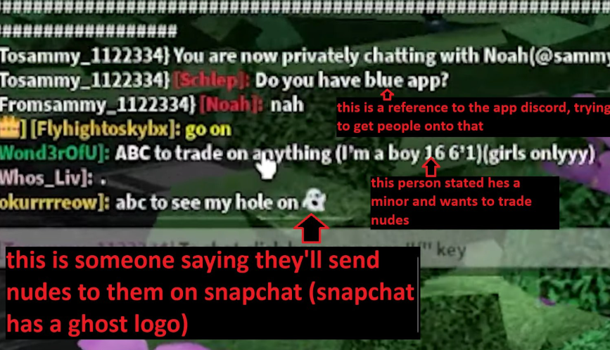 ExposingSchlep's tweet image. 🚨🚨Schlep FULLY deserved his Roblox ban.

On October 8th 2024, MONTHS before his ban @RealSchlep posted a screenshot of him asking a Roblox user if they have "blue app", purposely bypassing Roblox's filters for "Discord".

Schlep adds further context saying that he was "trying