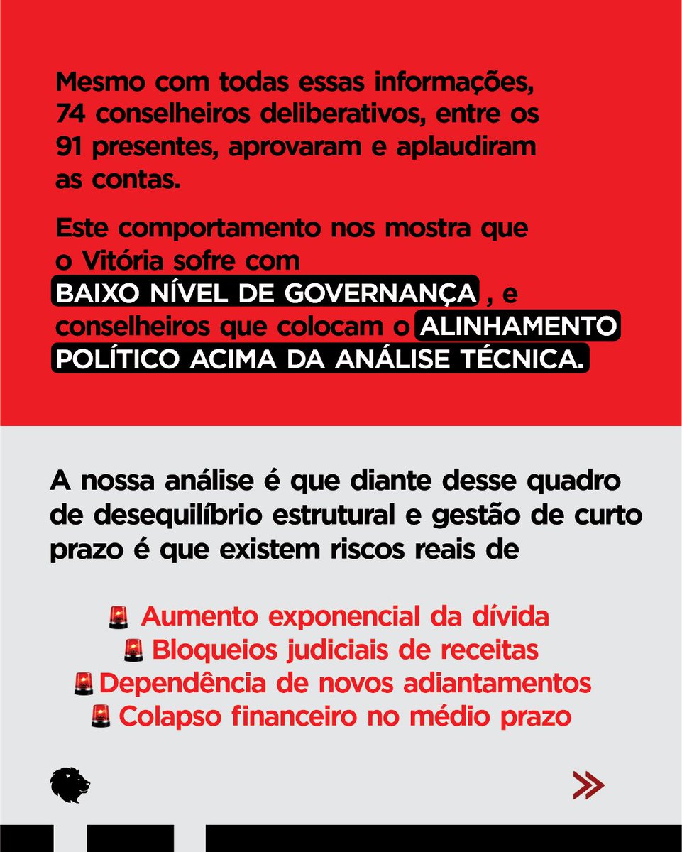 ecvpopular's tweet photo. Não é só um problema financeiro. É um alerta estrutural. 

E a Frente Vitória Popular na defesa de que nosso clube seja gerido com responsabilidade financeira, planejamento e verdadeiramente transparente votou pela REPROVAÇÃO DAS CONTAS do Exercício de 2025. https://t.co/rVAXbFXyPr