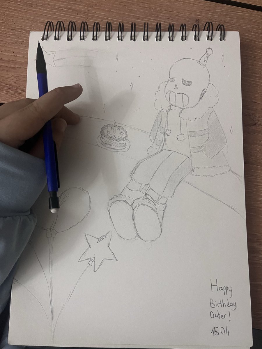 nellestiadraw's tweet photo. I had totally forgotten it’s also outer’s birthday so I made a quick draw. As ink it’s a first to draw him. I actually liked it ❤️( thanks to the post I cited that’s the one who actually made me remember. thanks you ! ) 
#4月15日はOutersansの誕生日 #outersans #undertaleAU https://t.co/lPFW9PRz5H