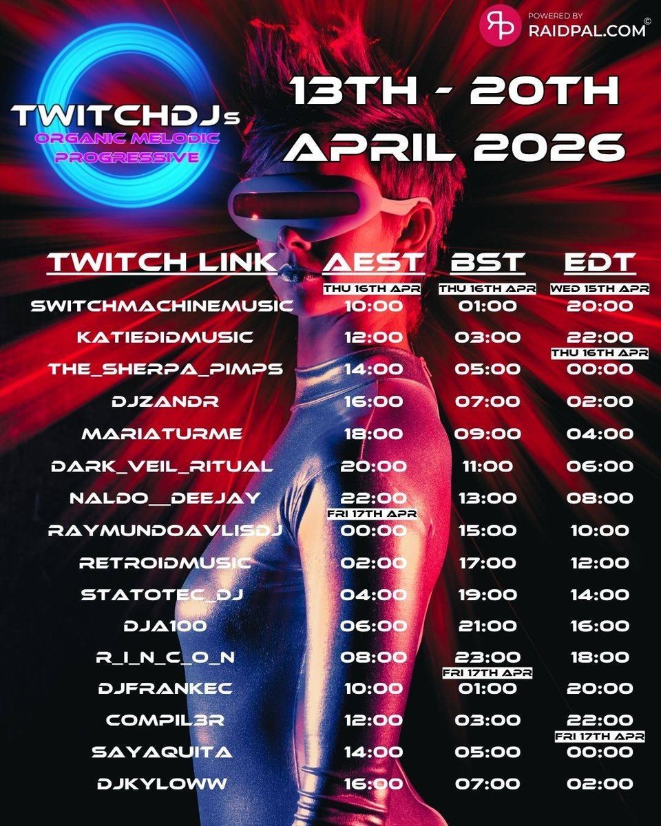 TheSherpaPimps's tweet photo. Tomorrow night! We are not playing our usual time slot @ 6pm PDT. We are on the Twitch DJ Organic, Melodic, Progressive raid train, so instead we're playing @ 9pm! Come get down with us, you know we're bringing the heat! #TwitchDJs #Organic #Melodic #Progressive https://t.co/08mneHMZPe