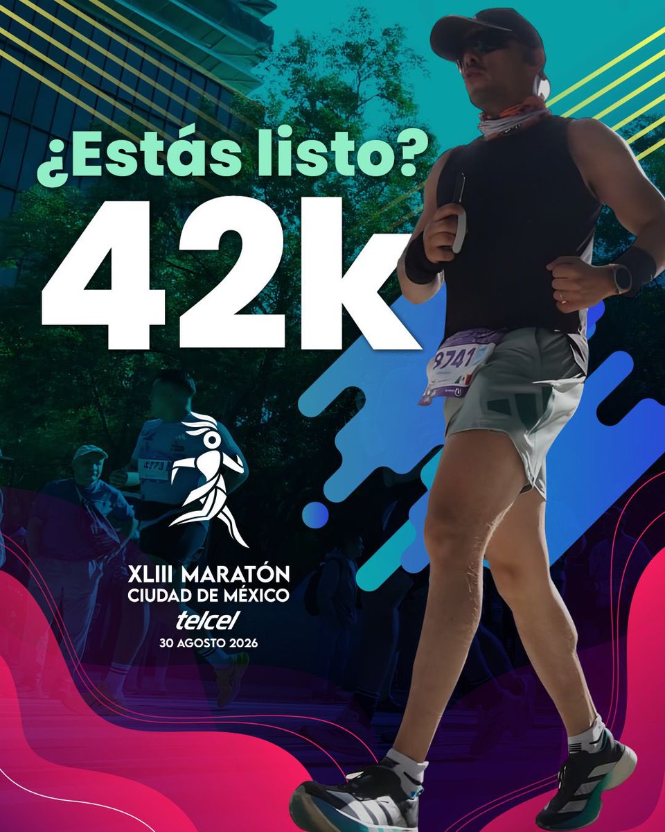 MaratonCDMX's tweet photo. ✨🏃‍♀️ ¿Cómo van tus entrenamientos para los 42K? 🔥🏃‍♂️

Cada kilómetro que recorres te acerca a un logro enorme… sigue, no te detengas. 💪🔥

#MaratónDeLaCiudadDeMéxicoTelcel2026
#CapitalDeLaTransformación
#LaCiudadMásDeportiva https://t.co/f92OYXKYm9