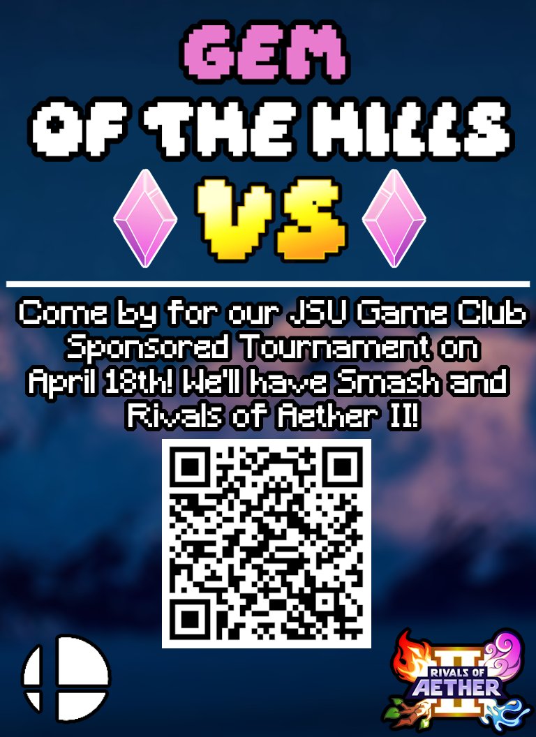JSULibrary's tweet photo. THIS WEEKEND!!!! Smash Bros Tournament on HCL 11th Floor!!  Sign up NOW! https://t.co/brMUFZDCfW