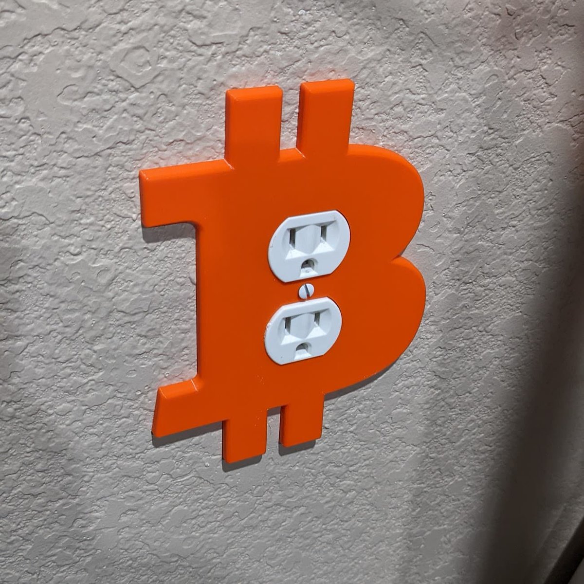 Every single outlet in your house is sitting there quiet, boring, funding fiat energy , one swap fixes that.
Bitcoin B Outlet Cover, $9.99.

#Bitcoin #CryptoCloaks