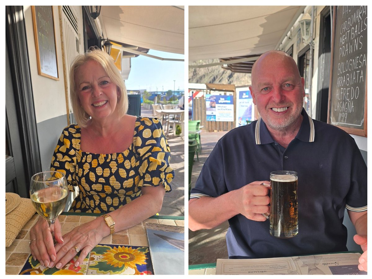 bigphil321's tweet image. Fantastic night out tonight 👍🍹🕺
Superb tapas; Canary potatoes, garlic prawns, meatballs, padron peppers, &amp;amp; a great dessert to share🦐🧆🌶️🫑🥔🇪🇸
Met some amazing people, had a great laugh, from Nice🇫🇷 Devon &amp;amp; Newcastle 💙
Wendy, gorgeous &amp;amp; on form as always 🥰😍 #perfect