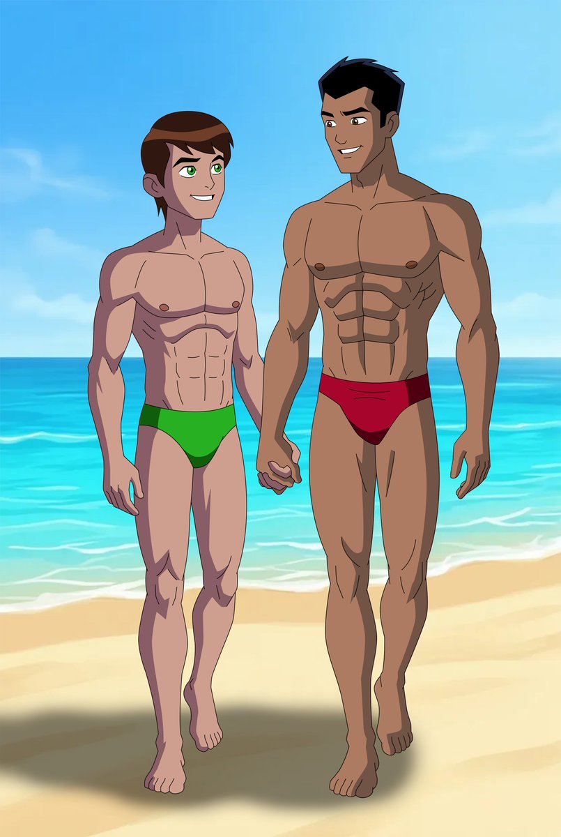 Angelmilian94's tweet image. Ben and Rex dating at the beach!

#GeneratorRex #Ben10 #fanart #benrex #BenTennyson #RexSalazar #Ben10AlienForce #Ben10UltimateAlien #bara #teen #speedo #beach #yaoi #gay #fanart #muscle