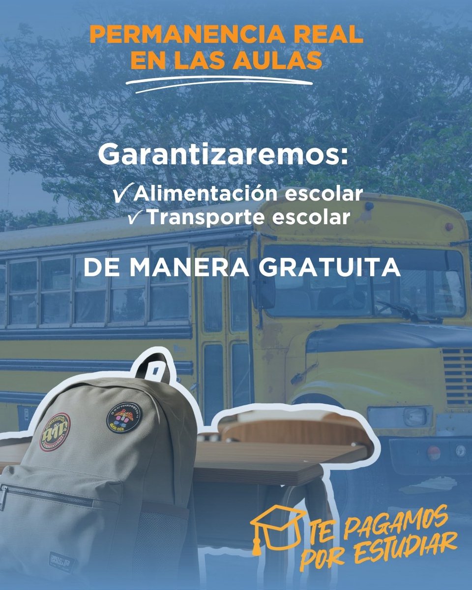Nelsonalarcon74's tweet photo. Nuestros niños y niñas deben estar en las aulas de clase con condiciones dignas y reales; por eso, en nuestro gobierno garantizaremos los 3 grados de preescolar para cada uno de ellos.

📌 Nombramiento de 15.000 docentes para preescolar 
🍱 Alimentación gratuita y universal
🚌 Transporte gratuito y universal
🏫 Intervención y construcción de aulas especializadas para preescolar

Porque todos nuestros niños y niñas deben estar en las aulas de clase. 🤝

#CaicedoPresidente
#AlarcónVicepresidente 
#TePagamosPorEstudiar