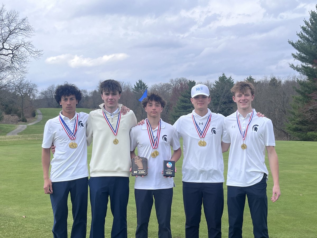 McfarlandGolf's tweet photo. 🚨Mcfarland JV wins the RCF JV Invite at Christmas Mountain!🏆

Spartans were led by Korben Dotzauer (1st place overall)!💪

Dane Calabrese and Eli Franke won their positions and brought home some hardware!  🏅

What a great start to the week for McFarland Golf! https://t.co/jGBknuUPFy
