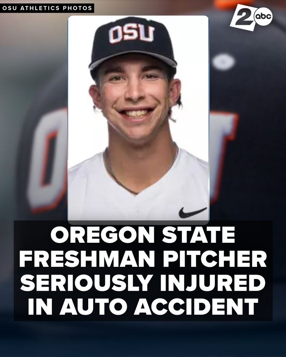 KATUNews's tweet photo. Tyler Bellerose, a freshman pitcher for the Oregon State University baseball team, suffered a serious injury after an auto accident. https://t.co/YEw0Wrkmrp

"We ask Beaver Nation to keep Tyler, his family and Beaver Baseball in your thoughts," the team said. https://t.co/tn8f0hCtEY
