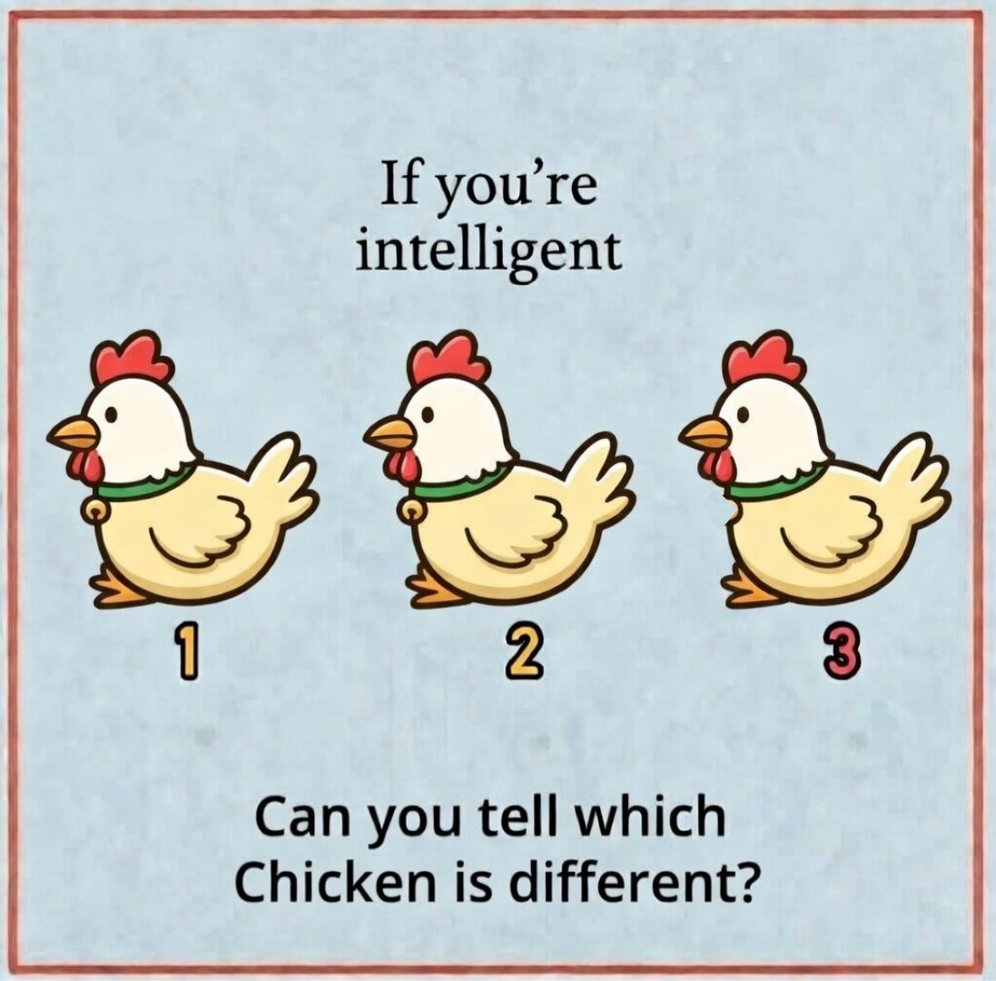 📛TRIVIA GAME SHOW One is different. Which of these Chicken are ...