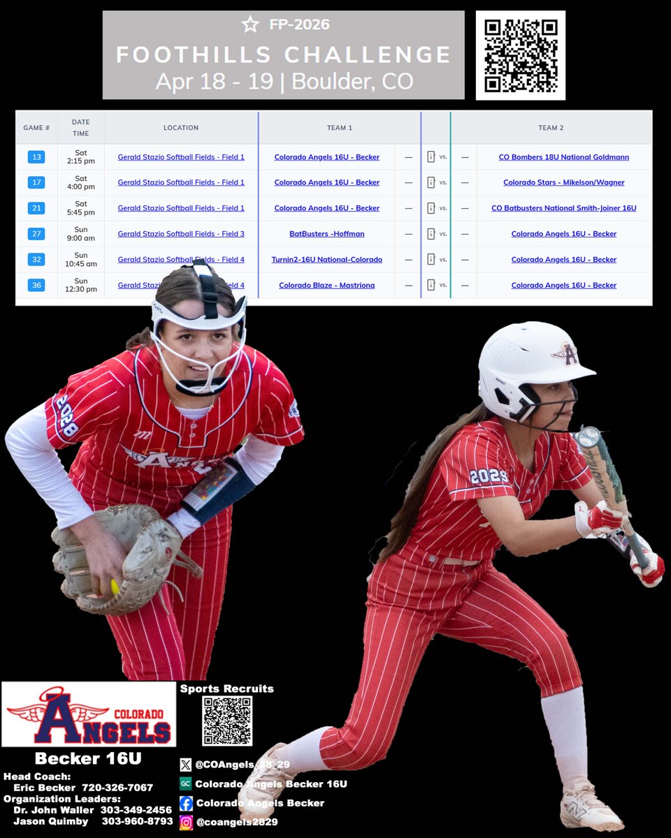 COAngels_28_29's tweet photo. Some schedule updates.    We are still playing some great teams in the 18U division this weekend! https://t.co/rHWfI5r6DP