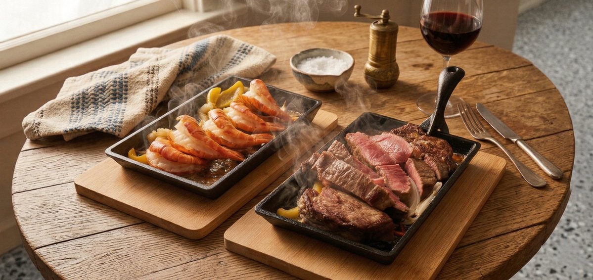 BlackRockGrill's tweet image. It's all about the sizzle! 🔥🥩🦐
Think tandoori chicken, fajitas, perfectly seared steaks, and even sizzling shrimp or scallops!

The culinary possibilities are endless with this essential piece of cookware.

#SurfAndTurf #SteakNight #CastIronBaking #DinnerGoals #Fajitas