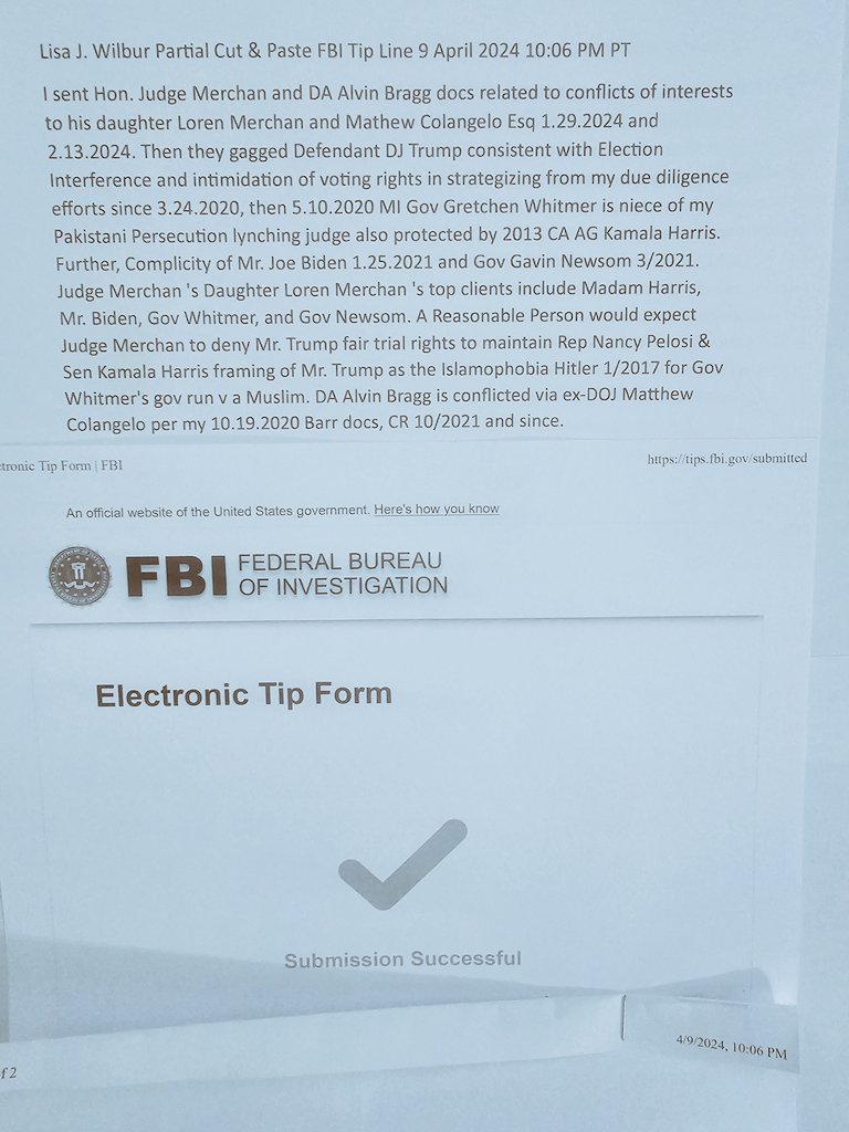 LisaJWilbur's tweet image. @IngrahamAngle @CAGOP @AsmRepublicans @californiapost 
@ericswalwell needs to be Investigated by @FBIDirectorKash  @DAGToddBlanche et al. Likely thought the #PelosiCabal would protect him v my efforts since 3.24.2020 #Whitmer @ManhattanDA #receipts 2/2024